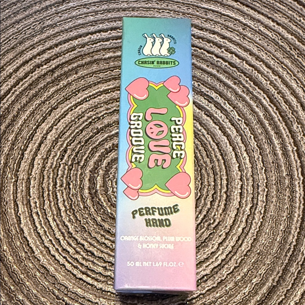 Chasin' Rabbits Peace Love Groove Perfume Hand Cream new and sealed